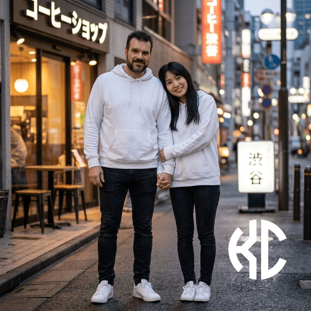 Another angle of Karel and his girlfriend in Tokyo