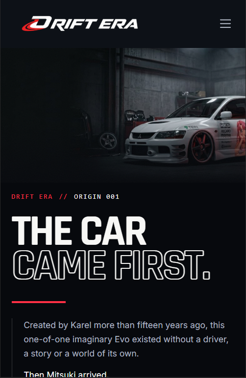 Drift Era — Mobile View