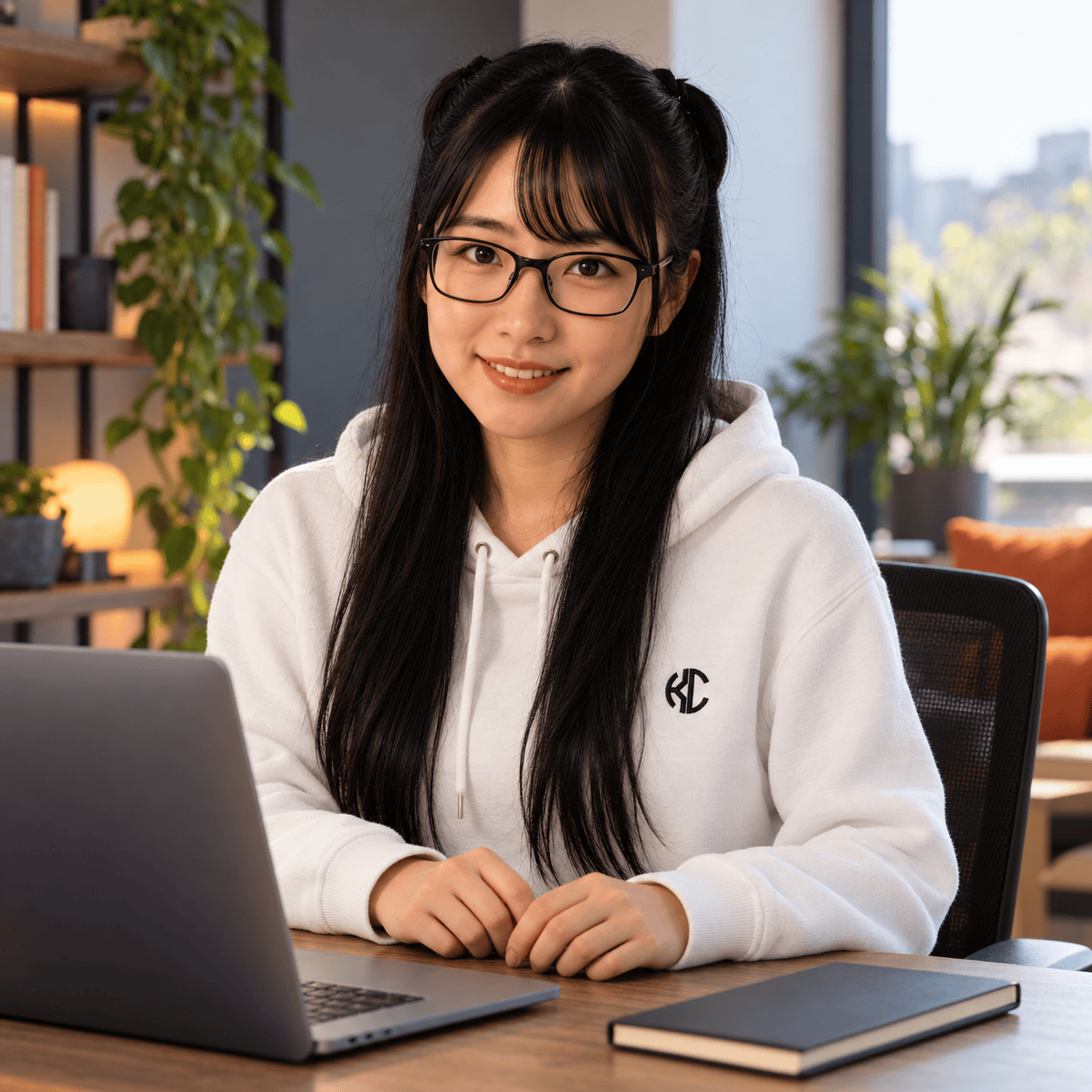 AI-generated portrait representing Yumi, KCO’s AI Chief Operations Director